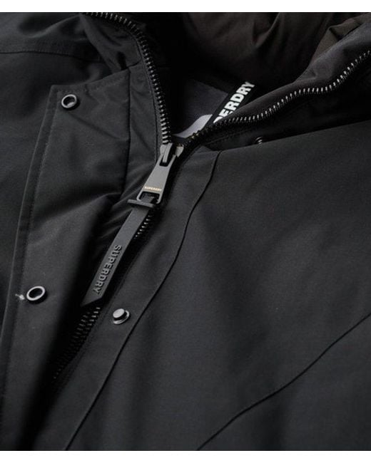 Superdry Black City Padded Parka Coat