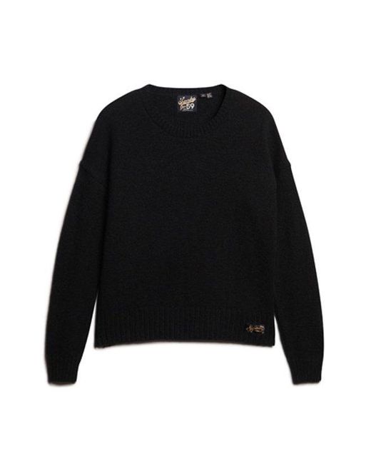 Superdry Black & Co Essential Crew Neck Jumper