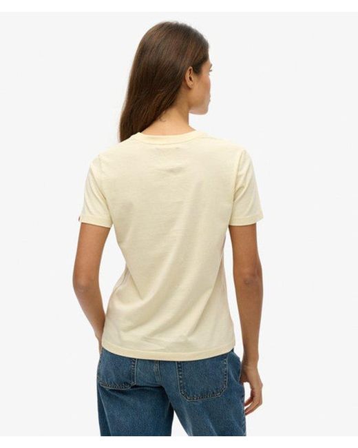 Superdry Blue & Co Vintage Logo Neon Fitted T-shirt