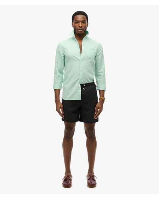 Superdry Black & Co Sportswear Logo 17-inch Swim Shorts for men