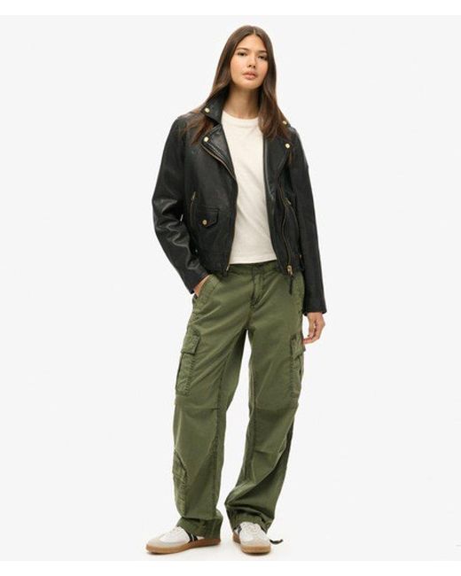 Superdry Green & Co Low Rise Straight Cargo Pants