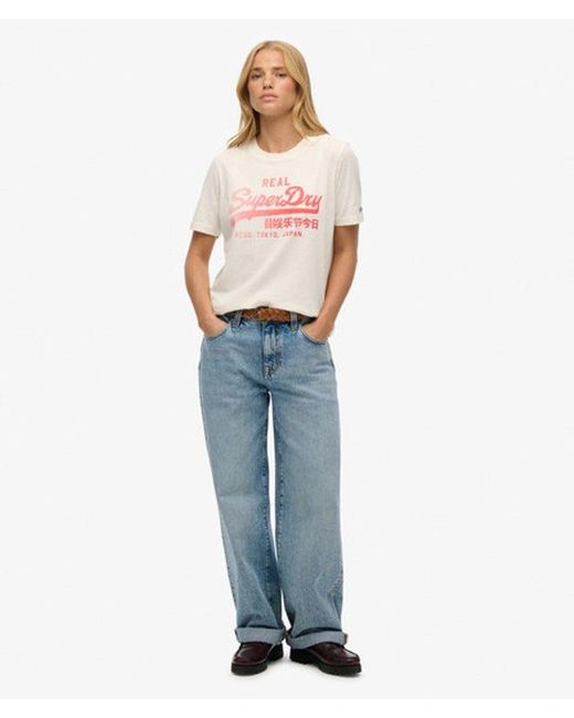 Superdry Red & Co Vintage Logo Fade T-shirt