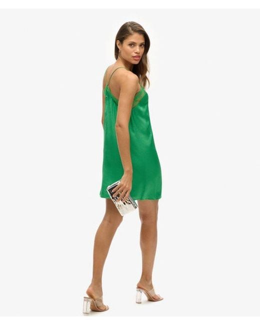 Superdry Green & Co Satin Cami Mini Dress