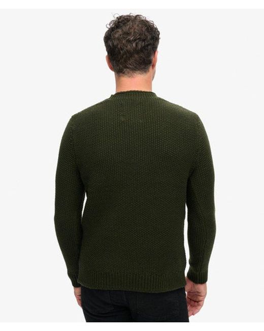 Superdry Green & Co The Merchant Store- Textured Crew Jumper for men