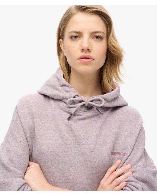 Superdry Gray & Co Ladies Essential Logo Overdyed Hoodie