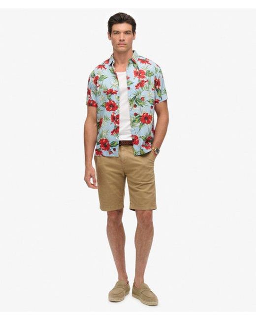 Superdry Red & Co Hawaiian Printed Shirt for men
