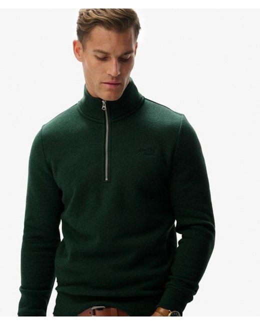 Homme Sweat À Demi-Zip Logo Vintage Brodé Taille Superdry pour homme en coloris Green