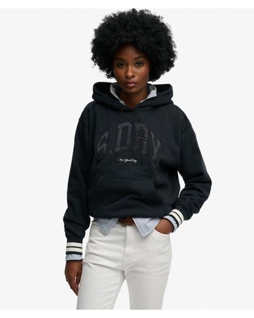 Superdry Black & Co Country Club Varsity Hoodie