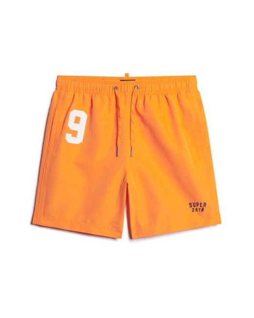 Superdry Orange & Co Recycled Polo 17-inch Swim Shorts for men