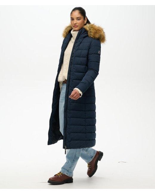 Superdry Blue & Co Arctic Long Puffer Coat