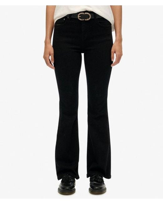 Superdry Blue & Co Organic Cotton Mid Rise Flare Jeans