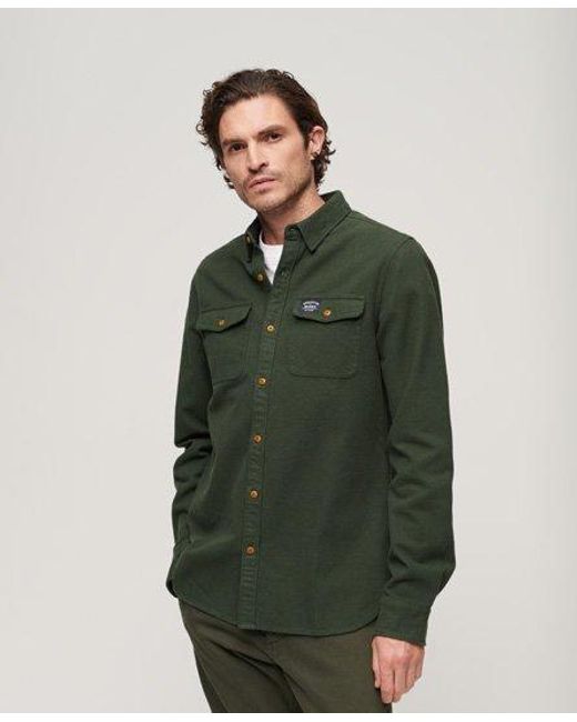 Superdry Green Trailsman Relaxed Fit Overshirt for men
