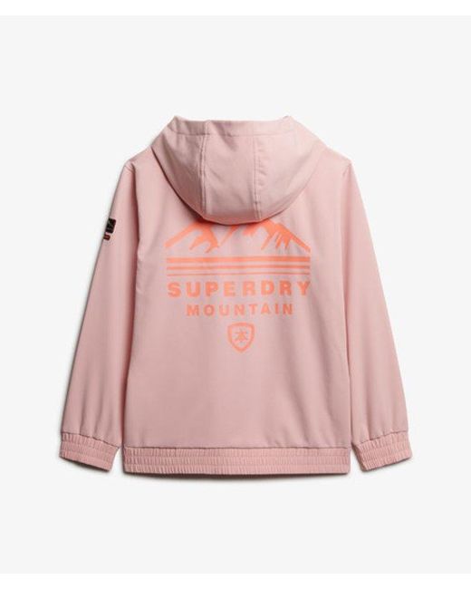 Superdry Freestyle Softshell Ski Hoodie in het Pink
