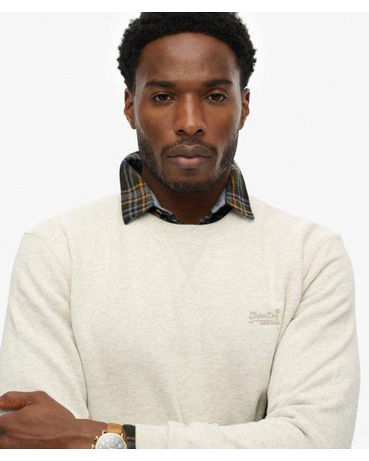 Superdry White & Co Essential Logo Crew Sweatshirt for men