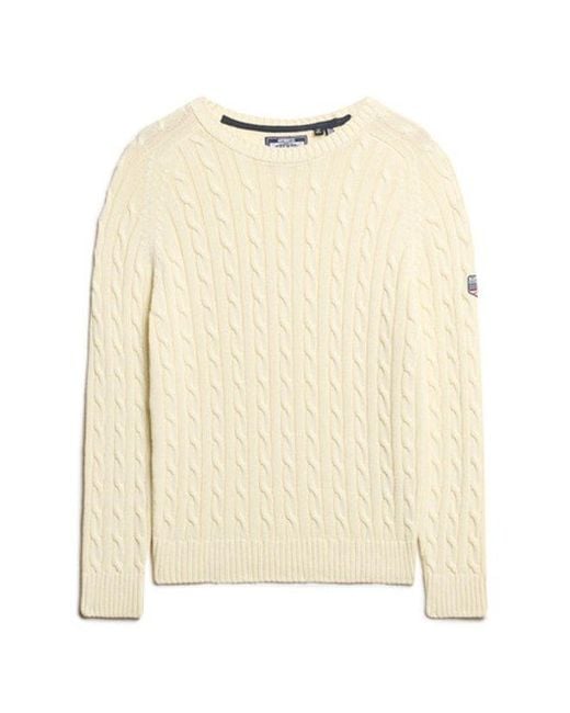 Superdry Natural & Co Ladies Loose Fit Cable Knit Slouchy Jumper