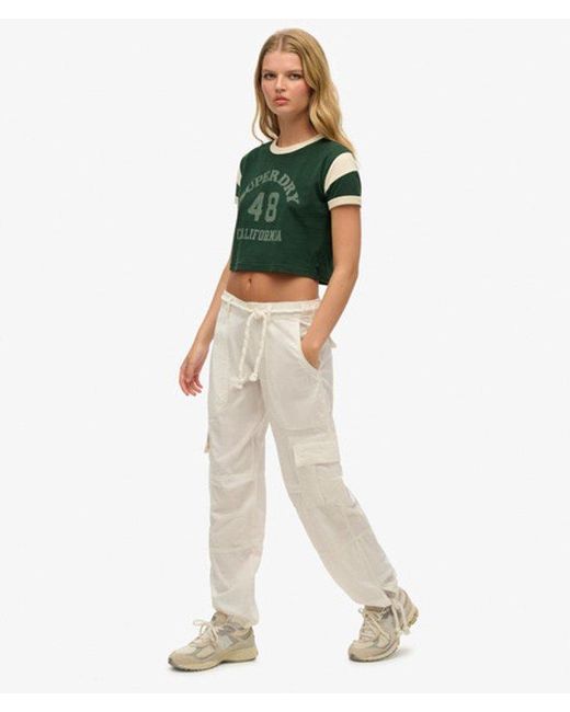 Superdry Green Lightweight Beach Cargo Pants