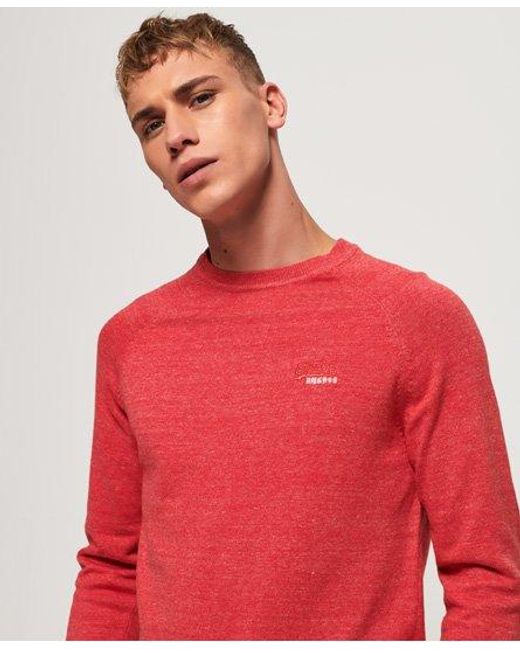 Superdry Red Label Cotton Crew Jumper Cannery Grit for men