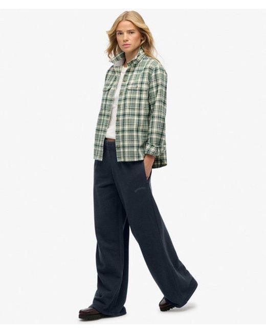 Superdry Blue & Co Athletic Essentials Logo Garment Dyed joggers