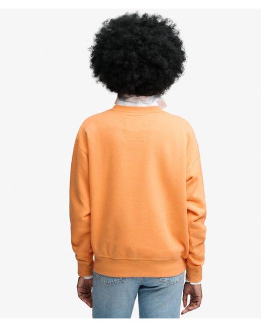 Superdry Orange & Co Industry Worker Loose Crew Sweatshirt