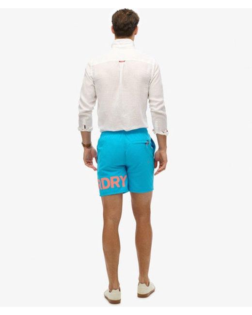 Superdry Blue & Co Graphic 17-inch Swim Shorts for men