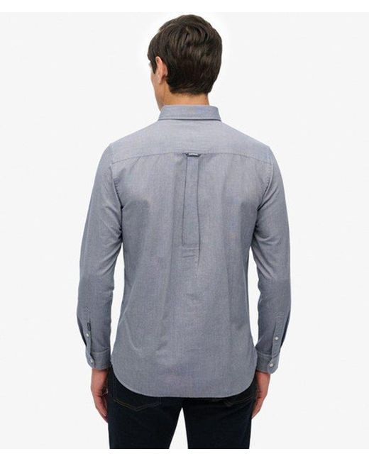 Superdry Gray & Co Classic Oxford Long Sleeve Shirt for men