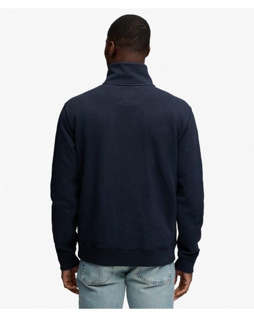 Superdry Blue & Co Athletic Essentials Half Zip Sweatshirt for men