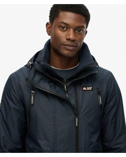 Superdry Blue & Co Hooded Mountain Windbreaker Jacket for men