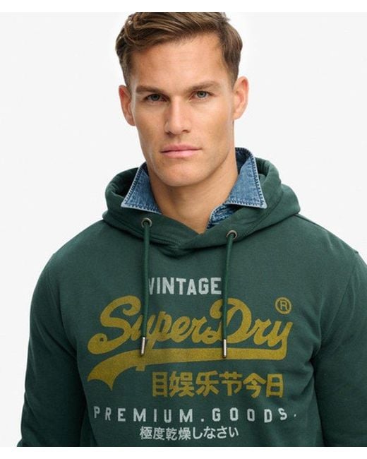 Homme Sweat À Capuche Vintage Logo Duo Classic Taille Superdry pour homme en coloris Green