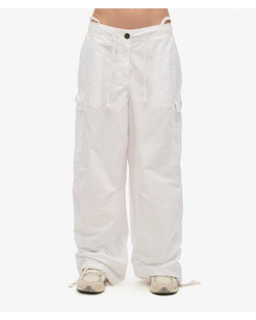 Superdry White & Co baggy Parachute Pants