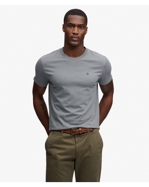 Superdry Gray Sd & Co Logo Embroidered T-Shirt for men