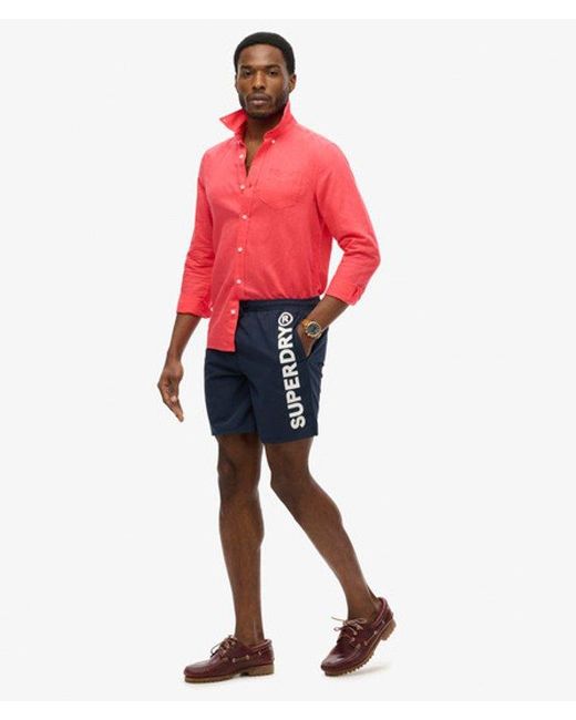 Superdry Blue & Co Sport Graphic 17-inch Swim Shorts for men