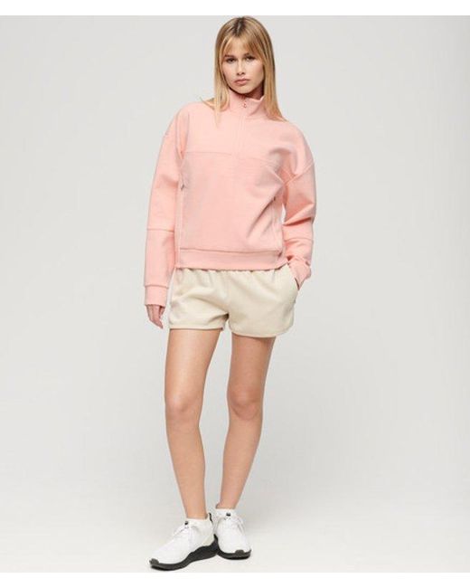 Superdry Pink & Co Sport Tech Relaxed Half Zip