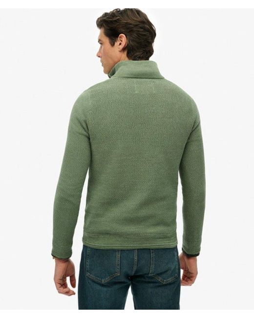 Superdry Green & Co Cotton Texture Half-zip Jumper for men