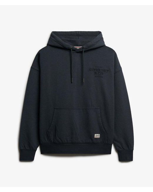 Superdry Blue & Co Luxe Casual Embroidered Relaxed Hoodie