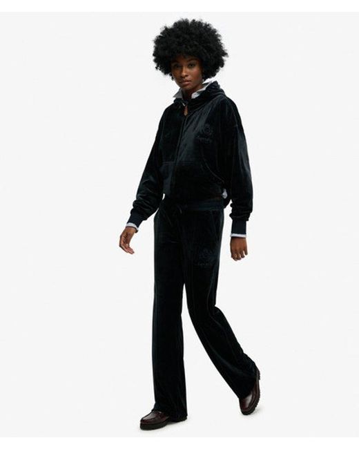 Superdry Black & Co Country Club Velour joggers