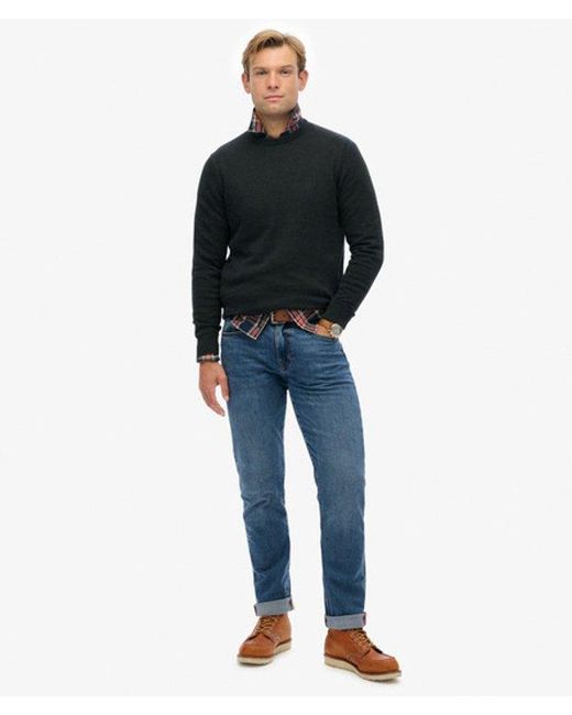 Superdry Black Essentials Cotton Jumper for men