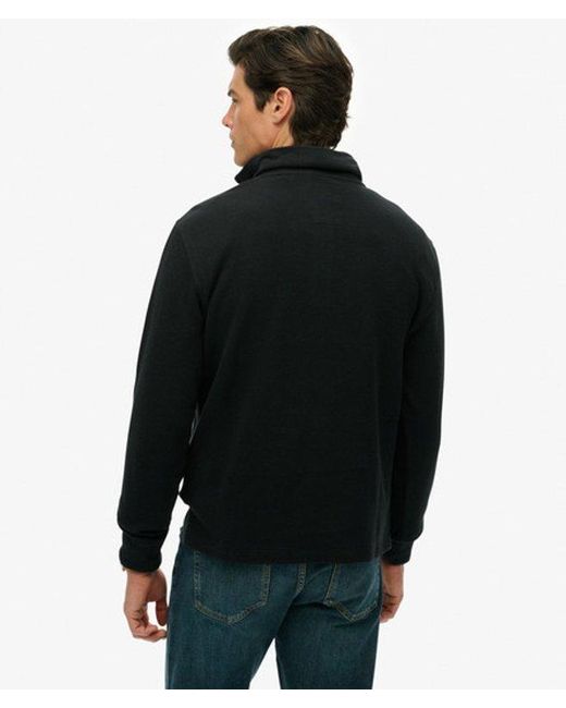 Superdry Black & Co Ribbed Half Zip Jumper for men