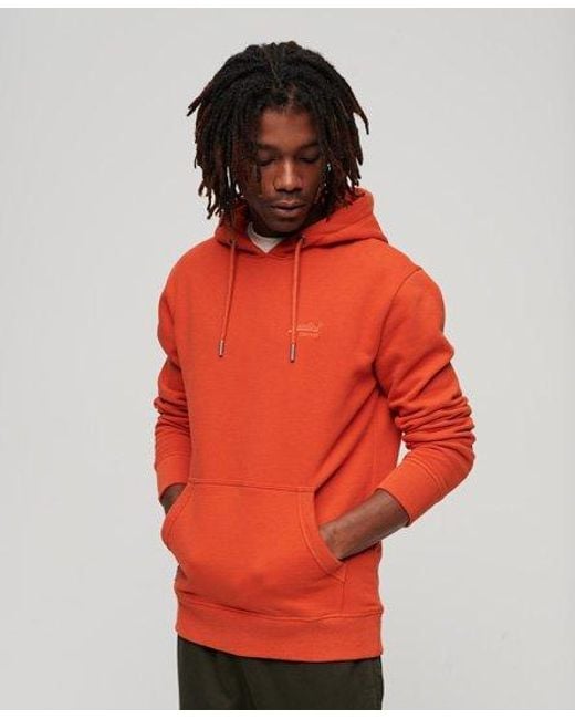 Superdry Red Essential Logo Hoodie for men