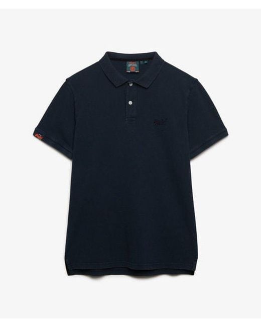 Superdry Black & Co Vintage Destroy Polo Shirt for men