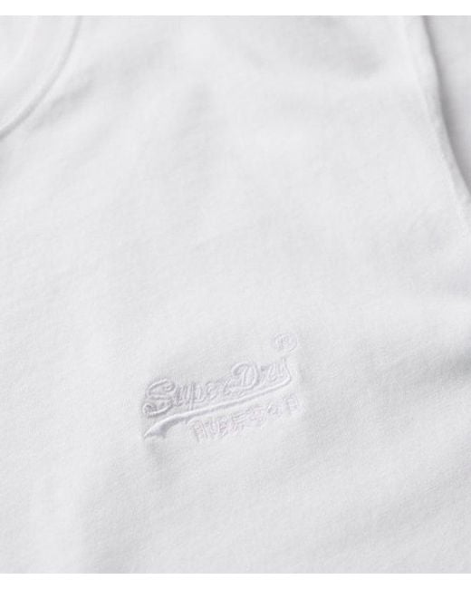 Superdry White & Co Classic Organic Cotton Essential Logo Tank Top for men