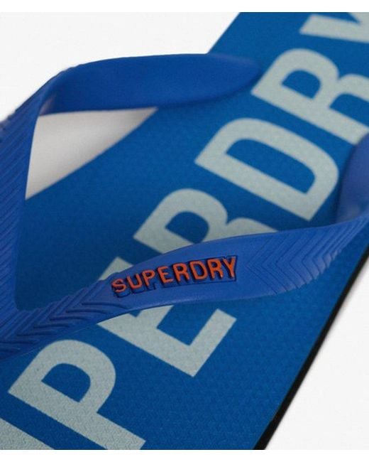 Superdry Blue Pool Slides for men
