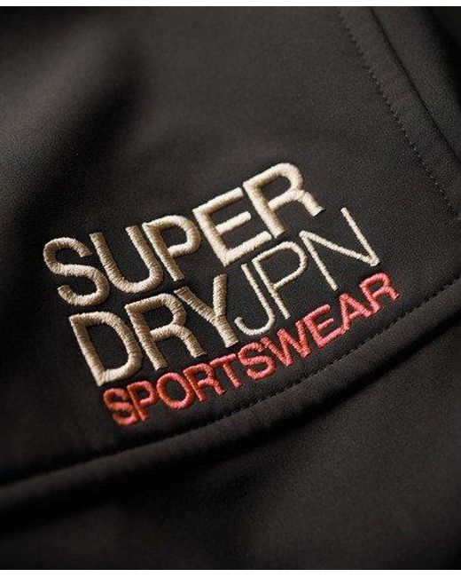 Superdry Black Hooded Soft Shell Trekker Jacket
