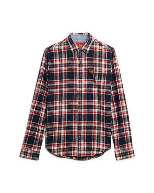 Femme Chemise De Bûcheron Overtaille En Coton À Manches Longues Taille Superdry en coloris Red