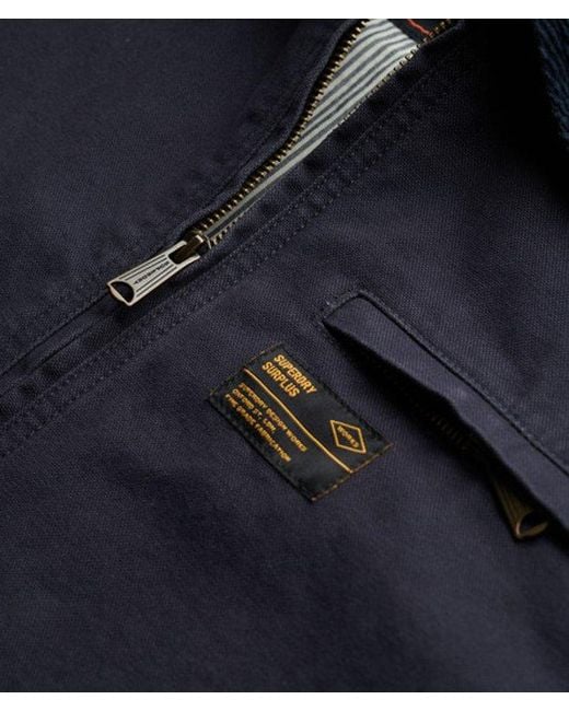 Superdry Blue & Co Cord Collar Barn Jacket for men