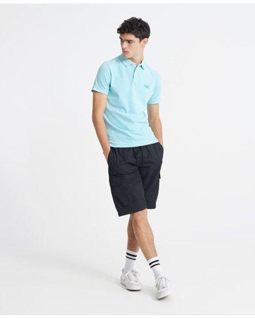 Superdry Blue Core Track Cargo Shorts for men