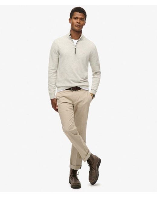 Superdry Natural & Co Essentials Cotton Half Zip Jumper for men