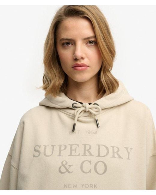 Superdry Natural & Co Luxe Casual Relaxed Hoodie