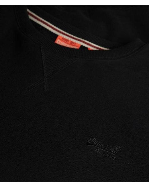 Homme Sweatshirt Essential Logo Col Rond Taille Superdry pour homme en coloris Black