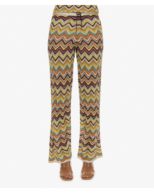 Superdry Metallic & Co Zigzag Knit Wide Trousers