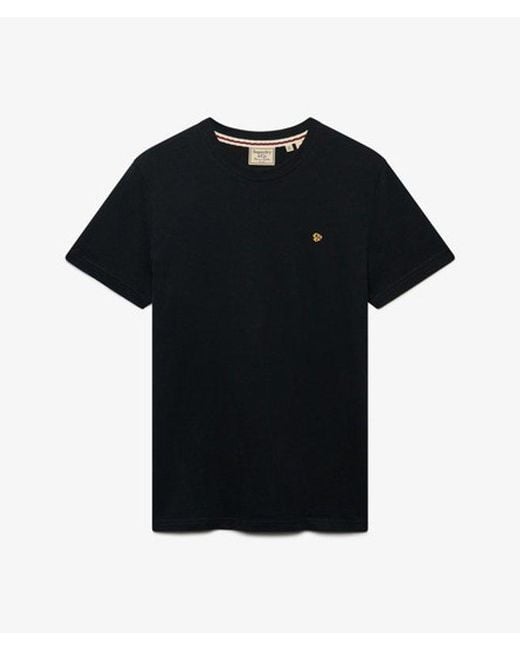 Superdry Black & Co Logo Embroidered T-shirt for men